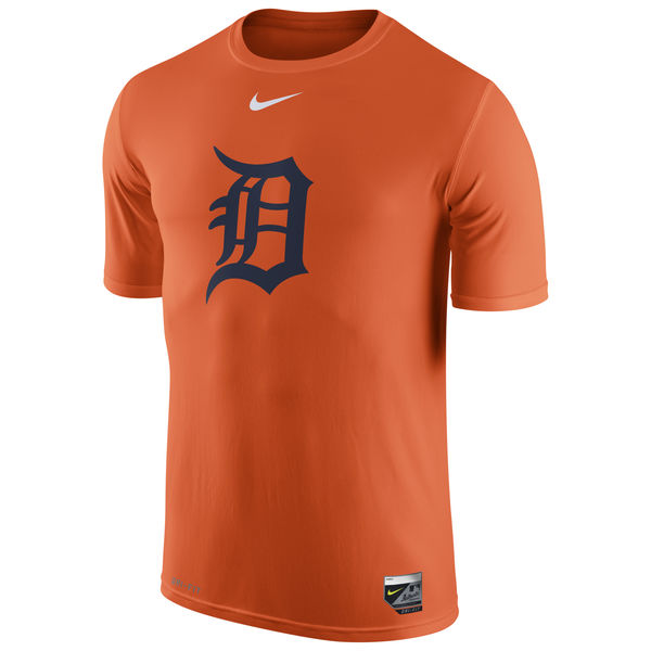 MLB Men Detroit Tigers Nike Authentic Collection Legend Logo 1.5 Performance TShirt  Orange